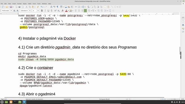 Instalação do PostgreSQL e pgAdmin4 usando Docker no Linux Mint 20.1 смотреть онлайн