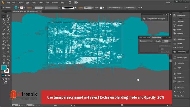 How to Create Grunge Texture Background in Illustrator смотреть онлайн