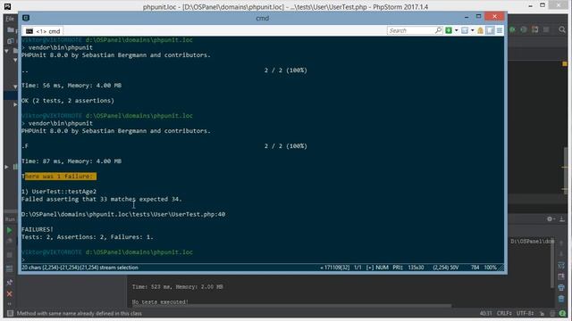 Урок 2. Модульное тестирование на PHP. PHPUnit. Первые тесты смотреть онлайн