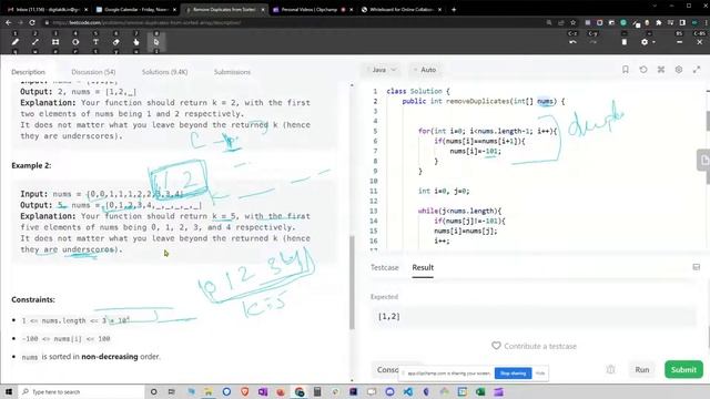 26. Remove Duplicates from Sorted Array | DSA | | Code With Me | JAVA | C++ смотреть онлайн