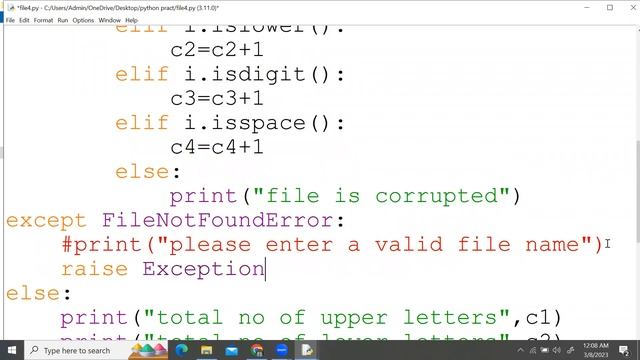 file handlin python and exception handling смотреть онлайн
