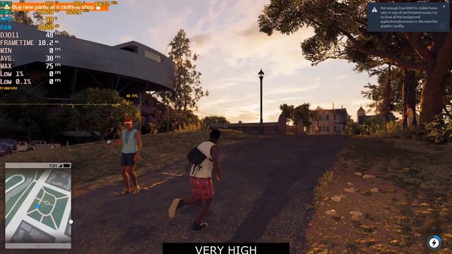 I3 10100f + GTX 1650 SUPER Watch Dogs 2