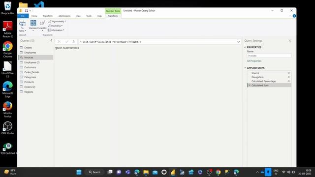 22. PERCENT OF TRANSFORMATION | Power Query Editor смотреть онлайн