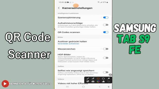 Samsung Galaxy Tab S9 FE QR Code Scanner ? смотреть онлайн