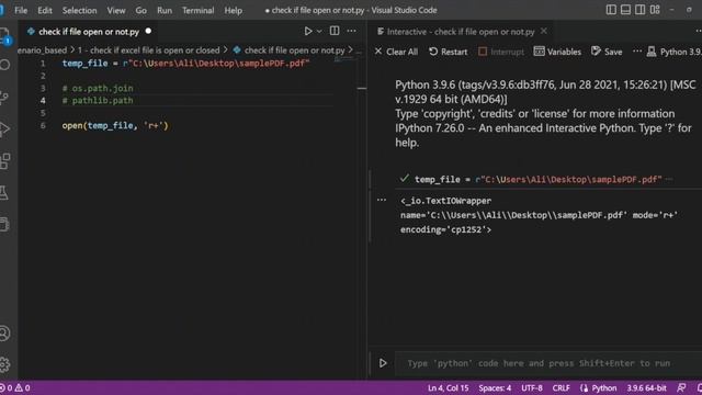 Python Project-Check if a PDF/Excel file is open or closed for read/write смотреть онлайн