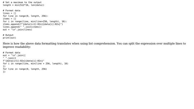 Code Review: Hex dump of a list of 16-bit numbers (3 Solutions!!) смотреть онлайн