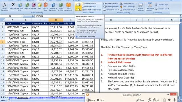 excel basic- Name Manager part-3 смотреть онлайн