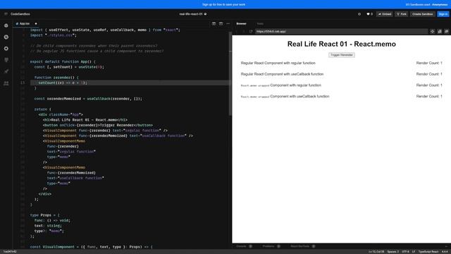 Real Life React - Do child components rerender if their parent rerenders? | React.memo смотреть онлайн