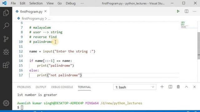 CHAPTER 8 : Palindrome Checking In Python Solution || Lecture 9 || #coder_brains || #102 смотреть онлайн