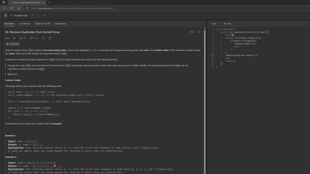 LEET CODE SOLUTIONS - Remove Duplicates from Sorted Array смотреть онлайн