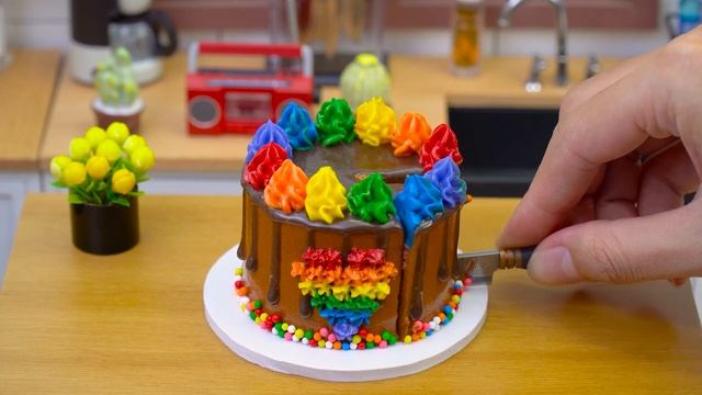 Yummy Chocolate Cake ???1000+ So Tasty Miniature Ice Cream Rainbow Chocolate Cake Decorating Ideas смотреть онлайн