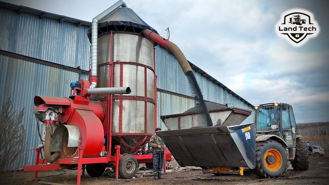 Что такое мобильная зерносушилка и как она работает? АТМ-15 от АгроТехМаш! Сушим подсолнечник! смотреть онлайн