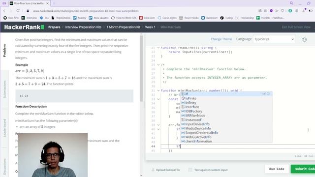 Solving Mini Max Sum HackerRank Interview Problem смотреть онлайн