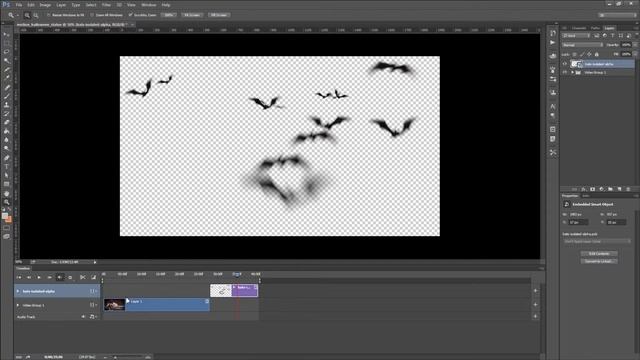 How to Add a Swarm of Halloween Bats to video in Photoshop смотреть онлайн