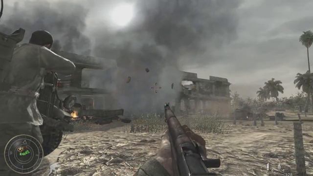 Прохождение игры Call of Duty World at War - Жесткая посадка. смотреть онлайн