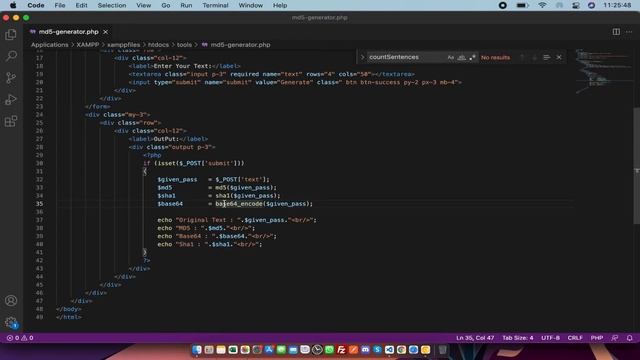 How to create md5 tool in PHP смотреть онлайн