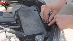 Установка упоров / амортизаторов капота на Opel Astra J (www.upora net)