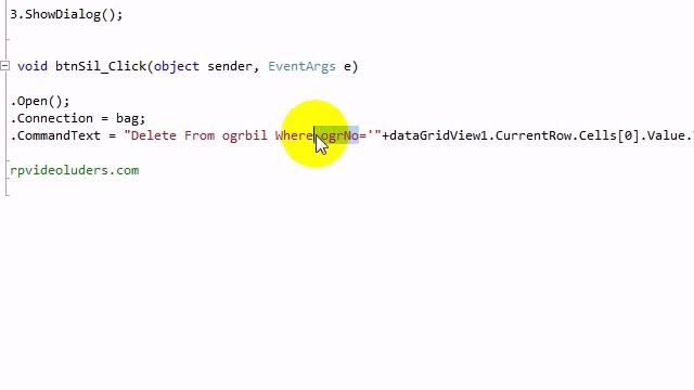 MySQL Veri Tabanından Kayıt Silme Ders 130 -- www.csharpvideoluders.com -- смотреть онлайн