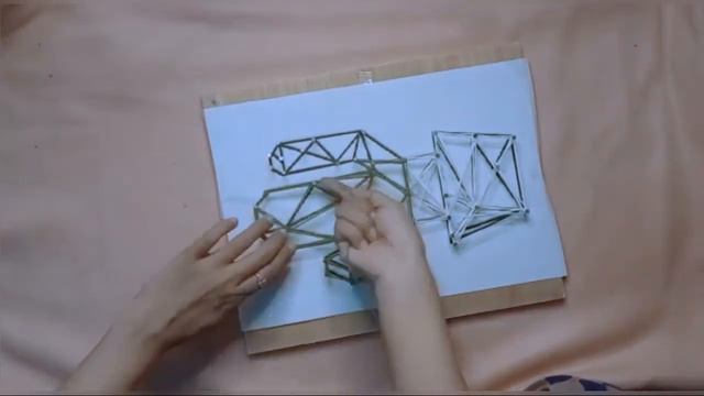 DIY ROOM DECOR STRING ART KAKTUS TUTORIAL | AESTHETIC смотреть онлайн
