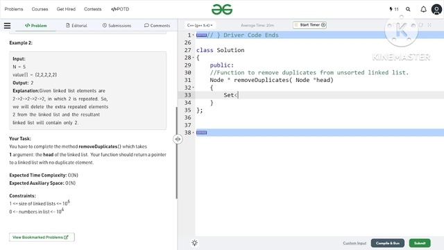 Remove duplicates from an unsorted #linkedlist in Hindi | #gfgsdesheet #striversdesheet смотреть онлайн