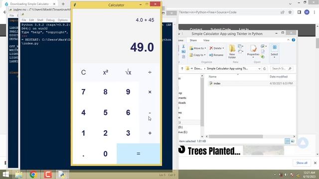 Simple Calculator App using Tkinter in Python смотреть онлайн