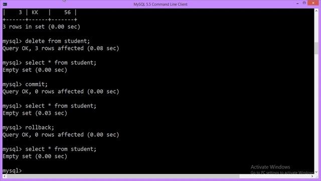 7 Commands in SQL | Part - 4 | Delete Drop Commit AutoComiit Rollback - PYTHON GURU смотреть онлайн