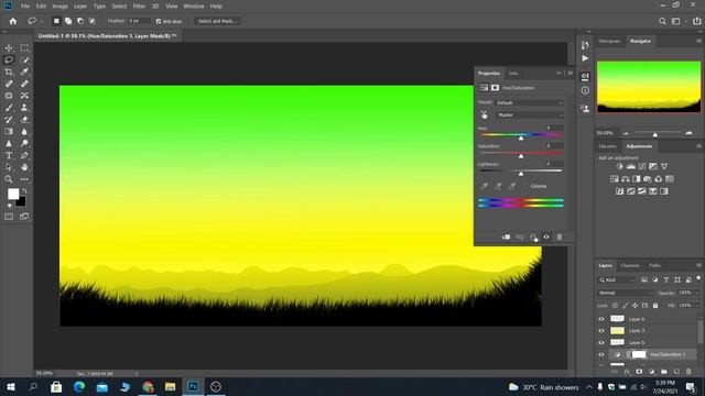 How to Art beautiful scenery with Ps 2021 Photoshop brush tool смотреть онлайн