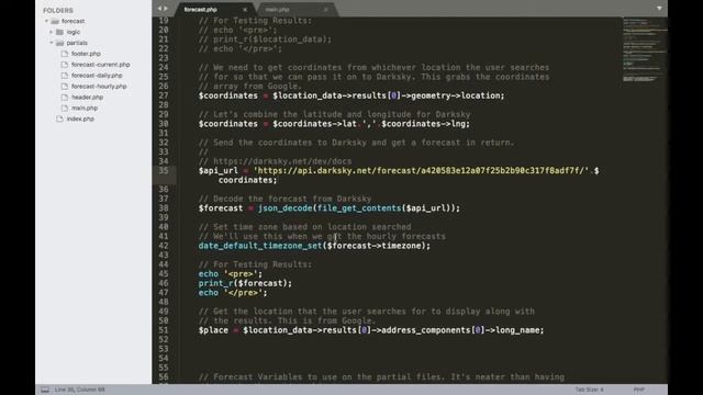 Using the Darksky API with PHP, Part 13: Excluding Data смотреть онлайн