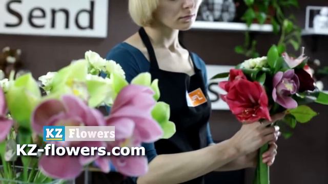 How to congratulate a girl. Flower delivery to Kazakhstan. KZ-flowers.com смотреть онлайн