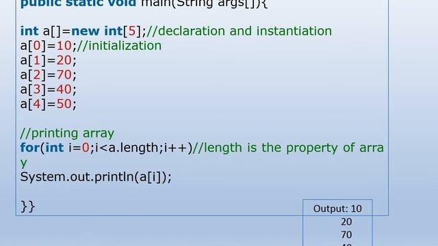 Array in Java смотреть онлайн