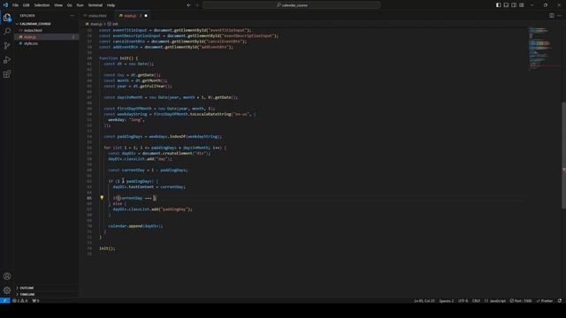 Calendar App Part 11 - Rendering The Current Month & Implementing The Past Days Functionality смотреть онлайн