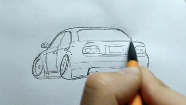 How to draw a TOYOTA CHASER 100 1996 / drawing 3d car / coloring toyota jsx100 tourer v stance 1997 смотреть онлайн