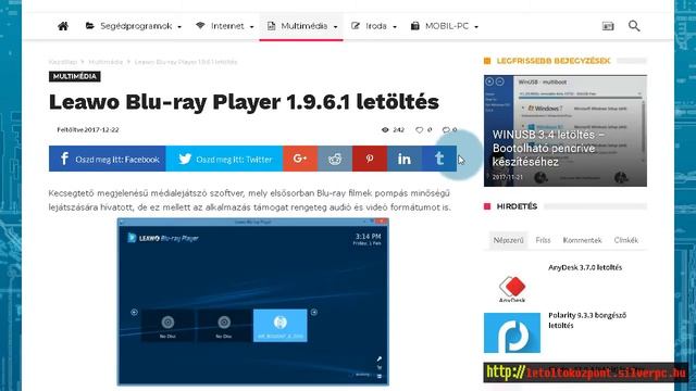 Leawo Blu-ray Player 1.9.6.1 letöltés - Médialejátszó szoftver - Blu-ray filmek lejátszása смотреть онлайн
