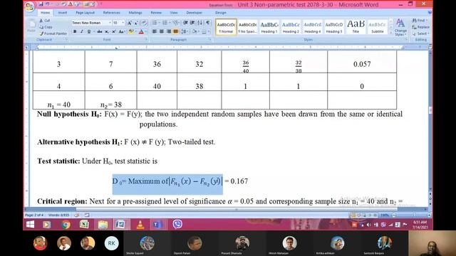 Statistics II || Kolmogorov Smirnov two sample test || 2078-03-30 смотреть онлайн
