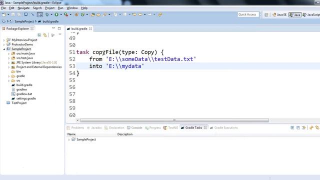 Gradle tutorial # 10 : Copy task in gradle [ Typed Tasks] смотреть онлайн