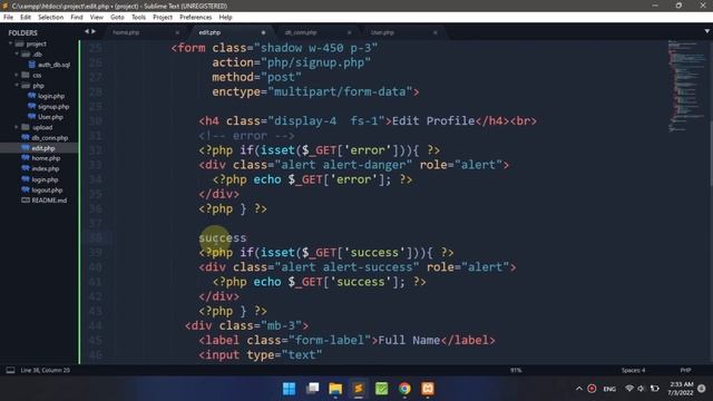 Update Profile Image Using PHP & MySQL | Edit Profile Picture Using Database смотреть онлайн