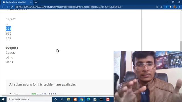 The Block Game | CodeChef Beginners Problems | Python смотреть онлайн
