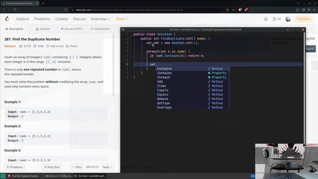 Solving Leetcode problems - 287. Find the Duplicate Number смотреть онлайн