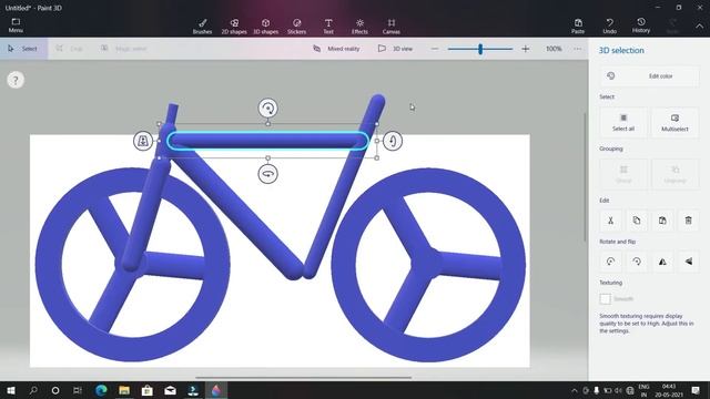 how to create a 3d model of bicycle || using paint 3D || paint 3d tutorial || in windows 10 смотреть онлайн