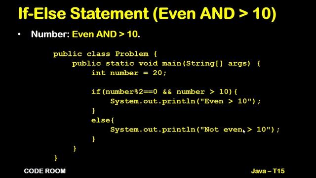 CHECK EVEN GT 10 IN JAVA | JAVA IF-ELSE STATEMENT EXERCISES | T-15 | JAVA COURSE FOR BEGINNERS 2023 смотреть онлайн