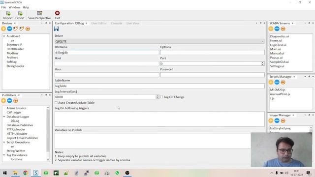 SpandaSCADA: logging data into database смотреть онлайн