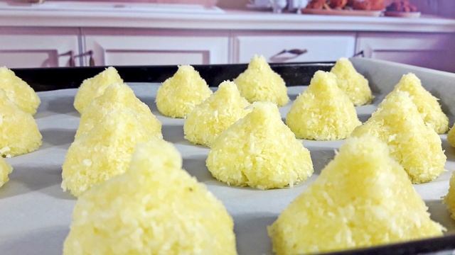 Кокосовое печенье без муки КОКОСАНКА. Изумительное печенье из кокосовой стружки! смотреть онлайн