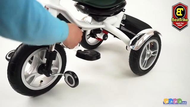 Велосипед трехколесный Best Trike 5890, поворотное сиденье, пульт управления, складной руль смотреть онлайн