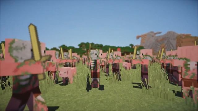 How Pigs Became Zombie Pigmen - Minecraft/Как свиньи стали свинозомби-Minecraft смотреть онлайн