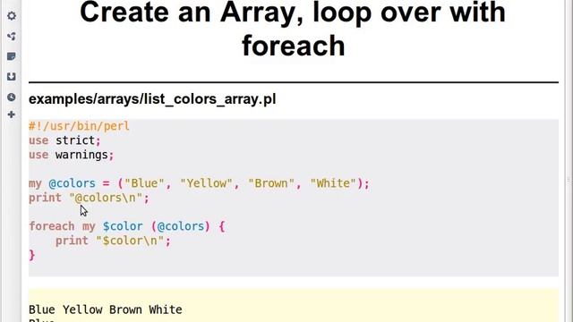 Beginner Perl Maven tutorial 4.4 -creating an array смотреть онлайн
