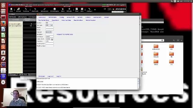 Demo of Interactive Brokers TWS with Java on Ubuntu Linux смотреть онлайн