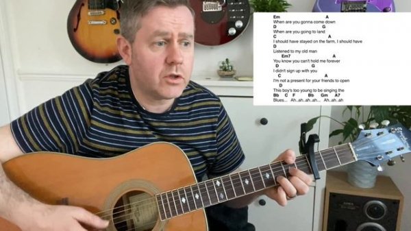 Goodbye Yellow Brick Road - Elton John Acoustic Guitar Lesson (Capo 3rd Fret)