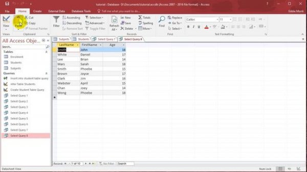 SQL with Microsoft Access 2016 Lesson 10 - Group By, Max, Min, Average