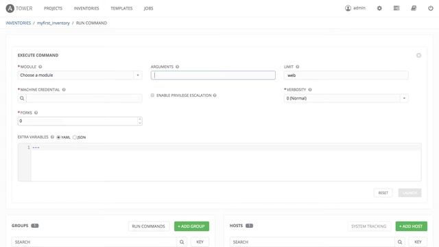 ansible tower running adhoc command смотреть онлайн