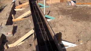 Ленточный фундамент- подготовка армирования,выставление опалубки  ленточного фундамента